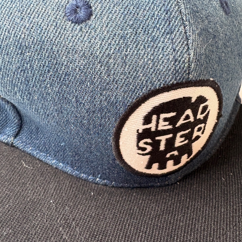 Kids Denim Blue and Black Cap - Picture 2 of 4